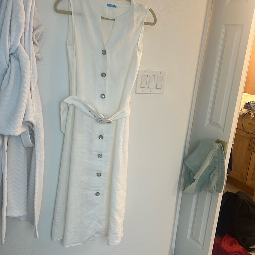 J.mclaughlin white linen midi dress 2